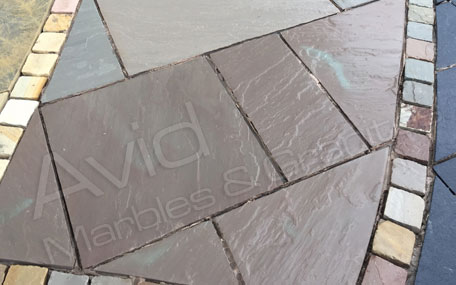 Autumn Brown Sawn Sandstone Paving Exporters in India