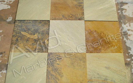 Fossil Mint Natural Sandstone Paving Suppliers from India