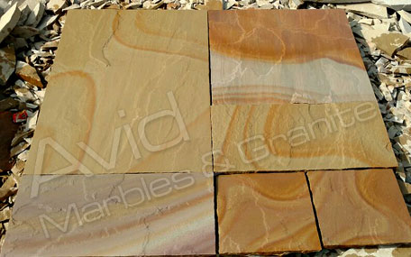 Rippon Buff Riven Sandstone Paving Suppliers in India