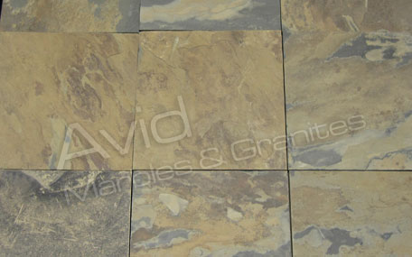 California Gold Slate Tiles Suppliers from India