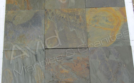Multi Gold Slate Tiles Suppliers from India