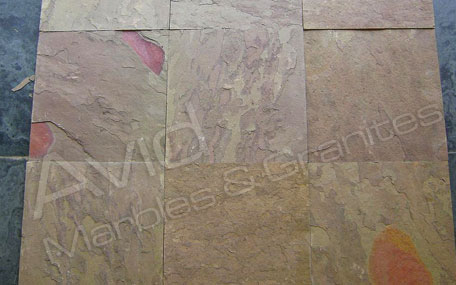 Yellow Multi Slate Tiles Suppliers from India